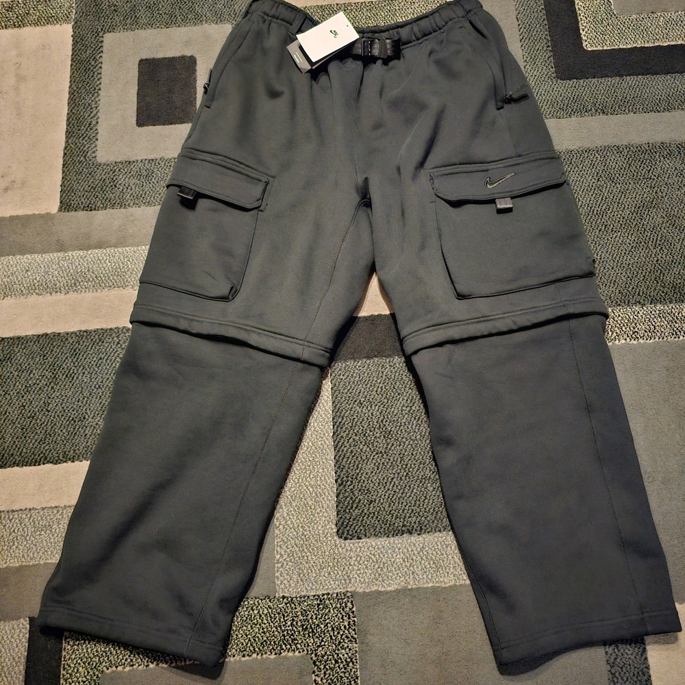 Nike SB Ishod Wair Oversized Convertible Cargo Pants Mens L Black IF0659-010 NEW